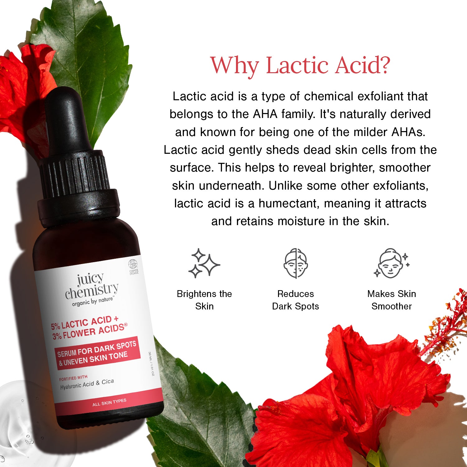5% Lactic Acid + 3% Flower Acids Face Serum