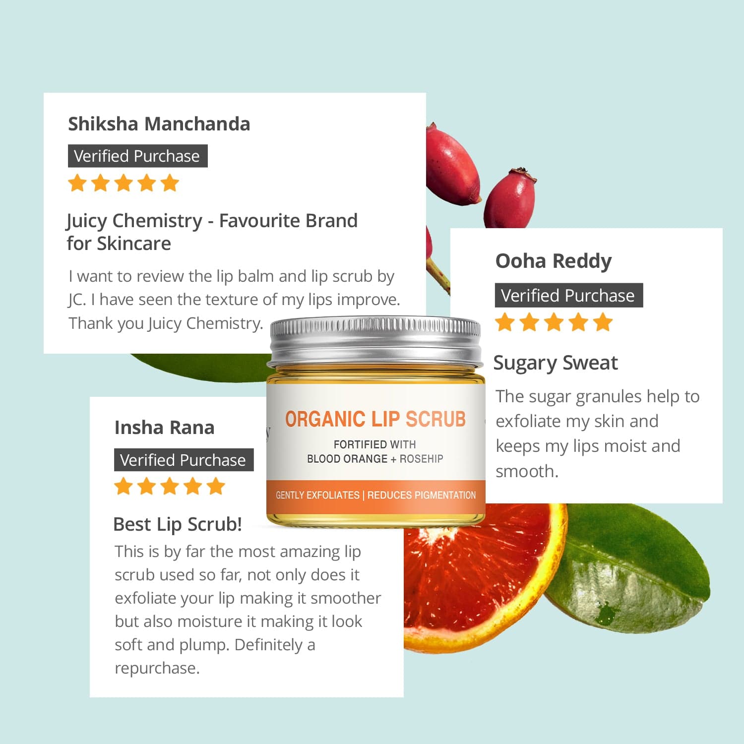 Blood Orange and Rosehip Lip Scrub