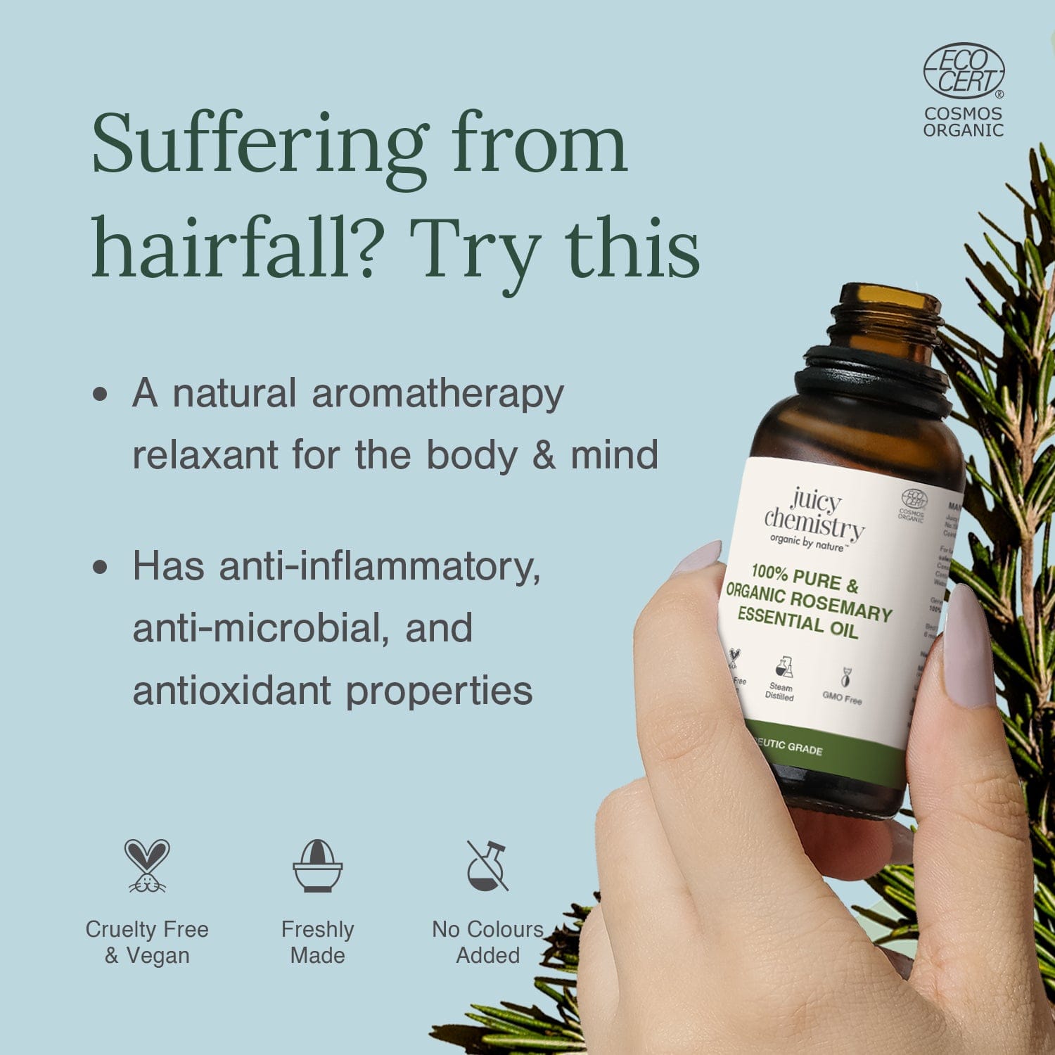 Certified Organic Rosemary Essential Oil