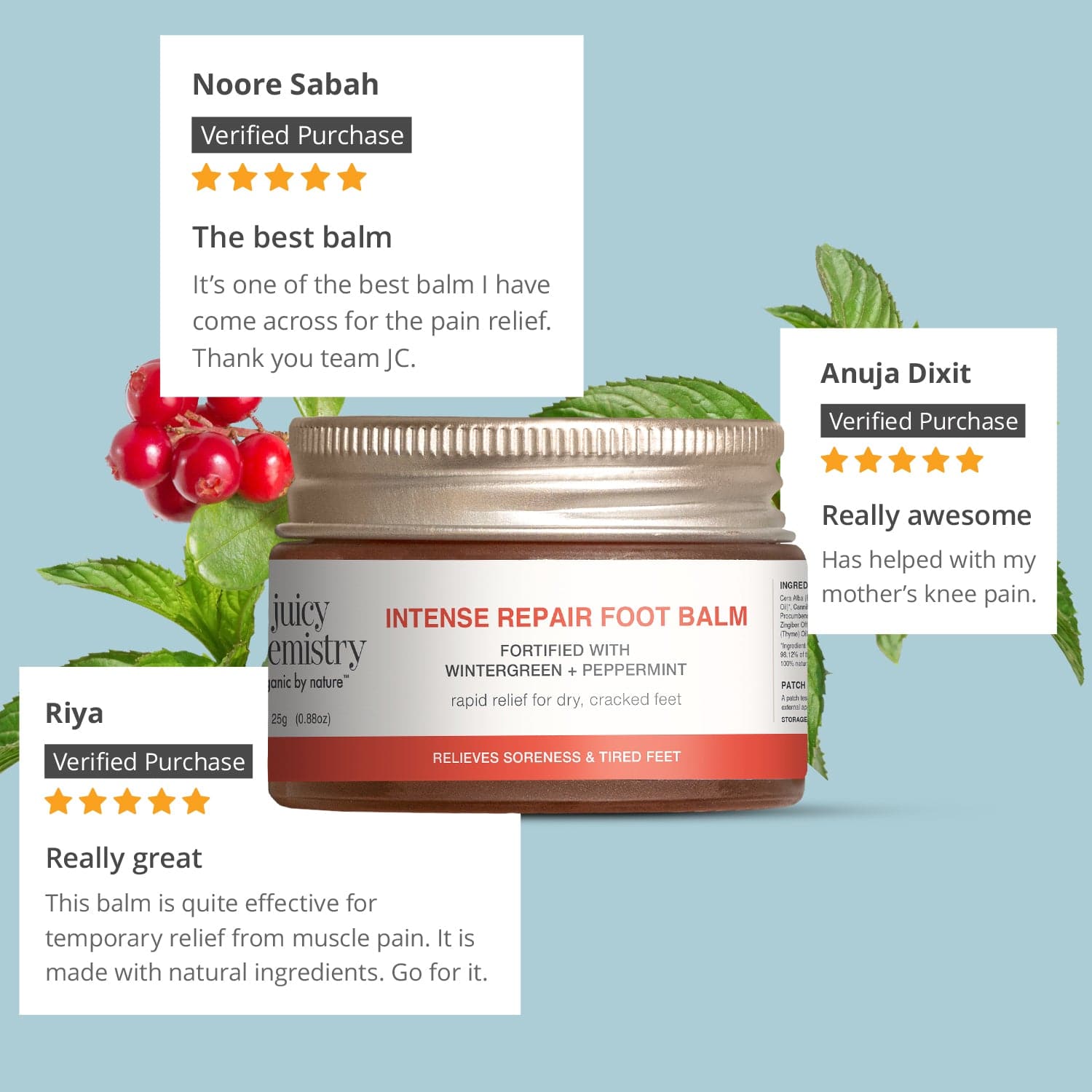 Intense Repair Foot Balm Fortified with Wintergreen + Peppermint