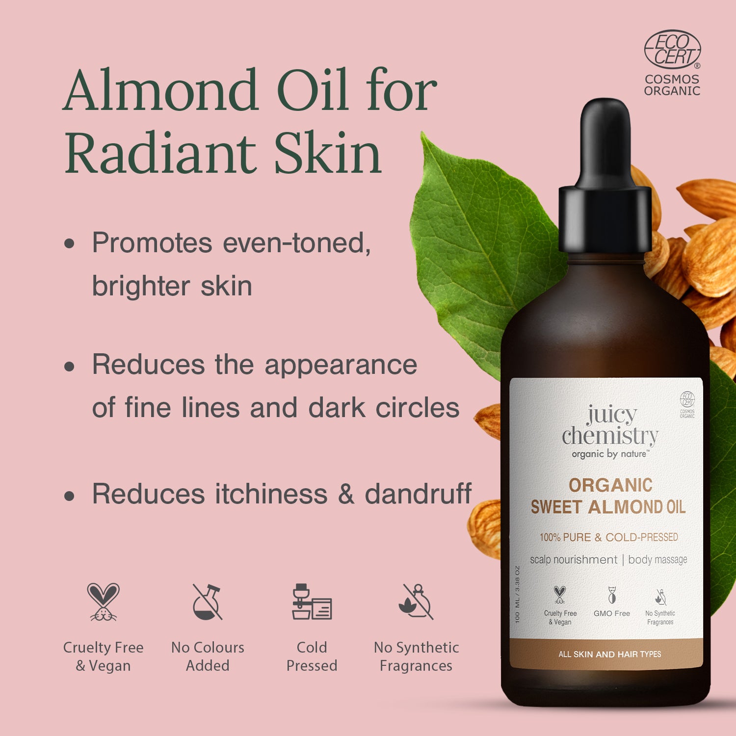 Cold Pressed Sweet Almond Carrier Oil