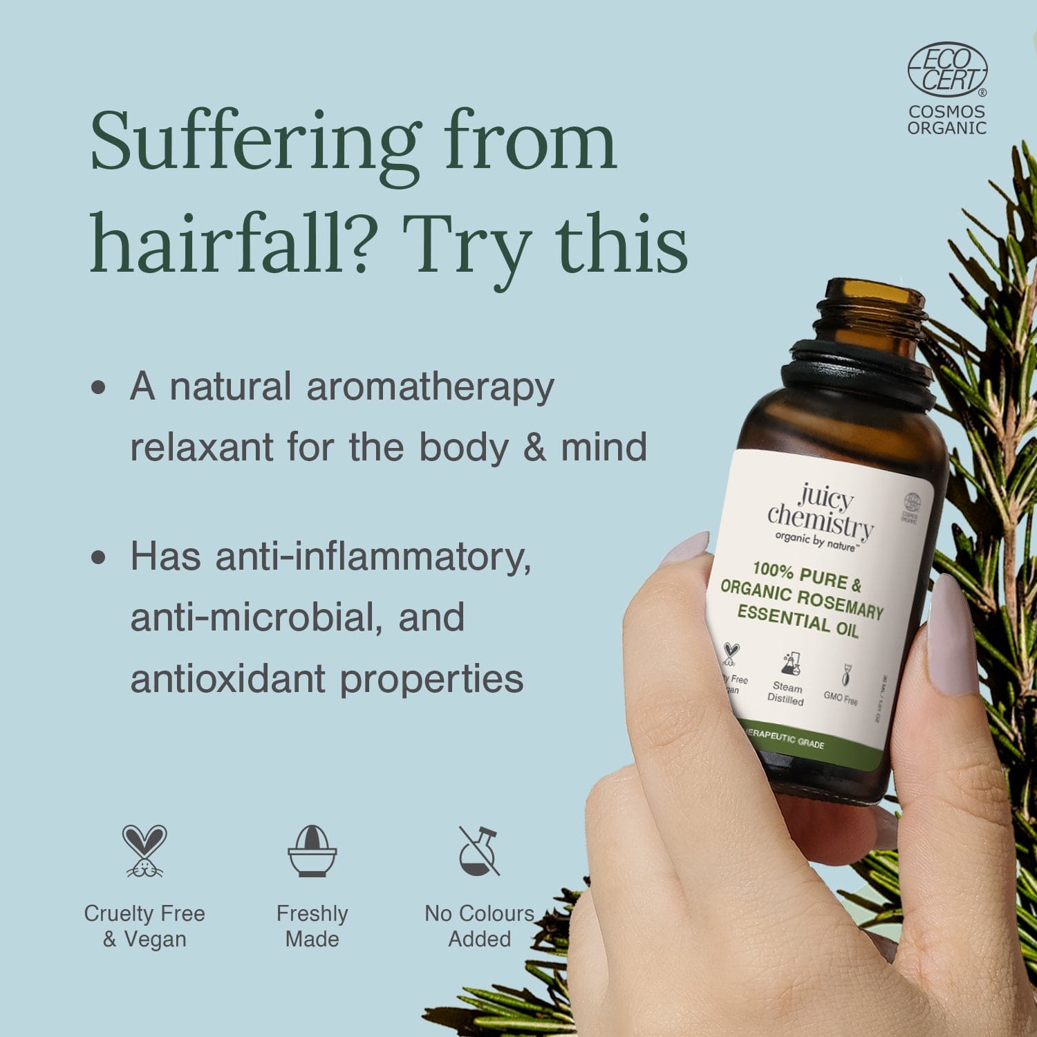 Certified Organic Rosemary Essential Oil
