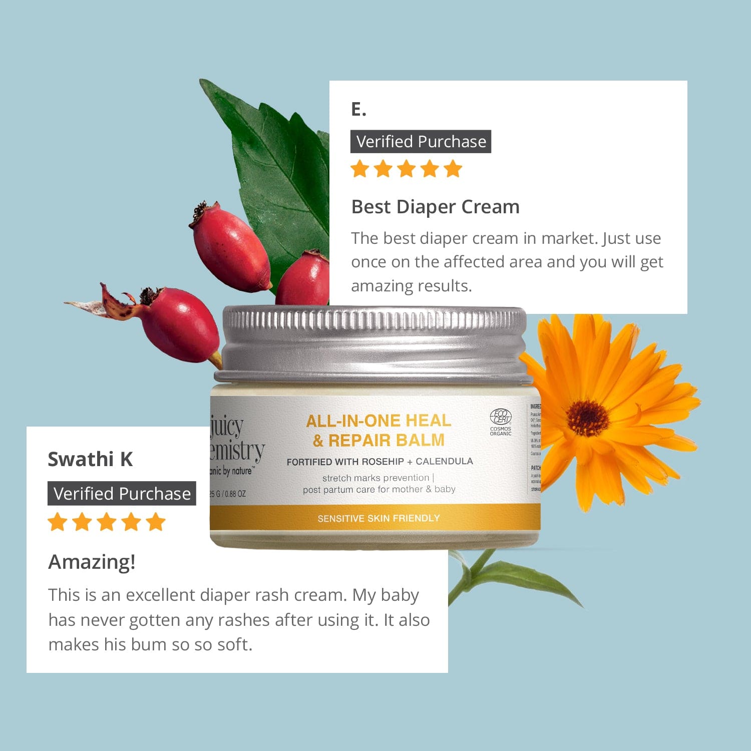 All-in-One Heal & Repair Balm Fortified with Rosehip + Calendula