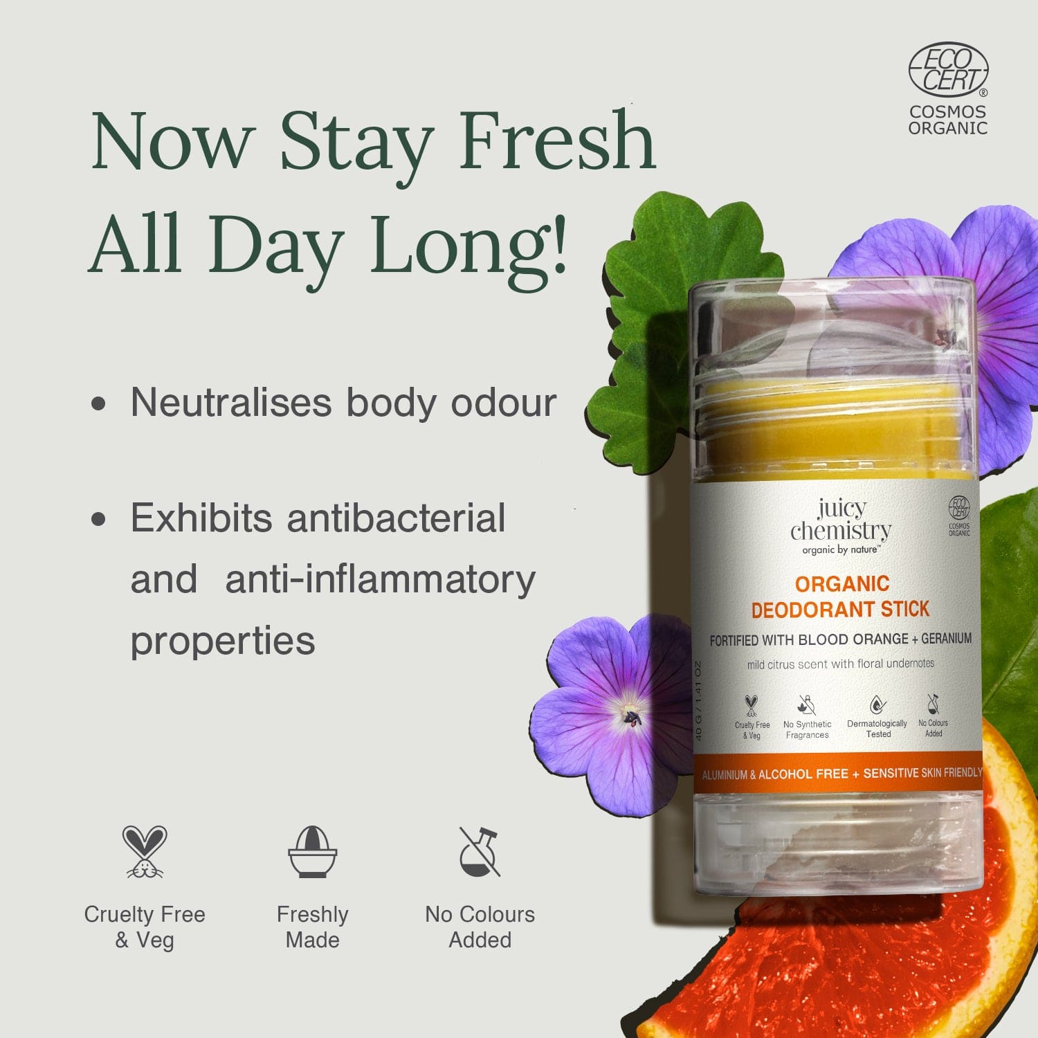 Blood Orange and Geranium Deodorant