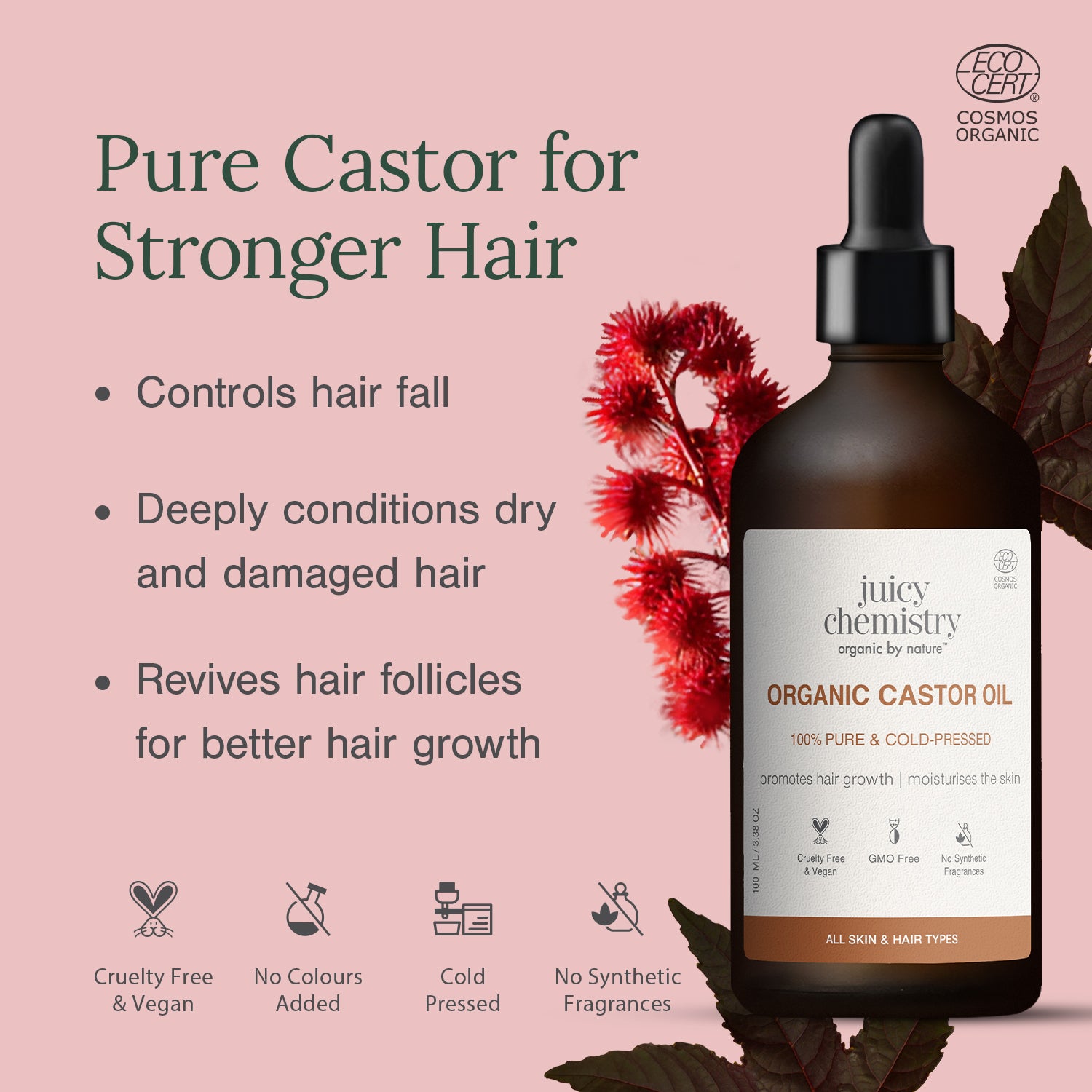 Cold Pressed Castor Carrier Oil