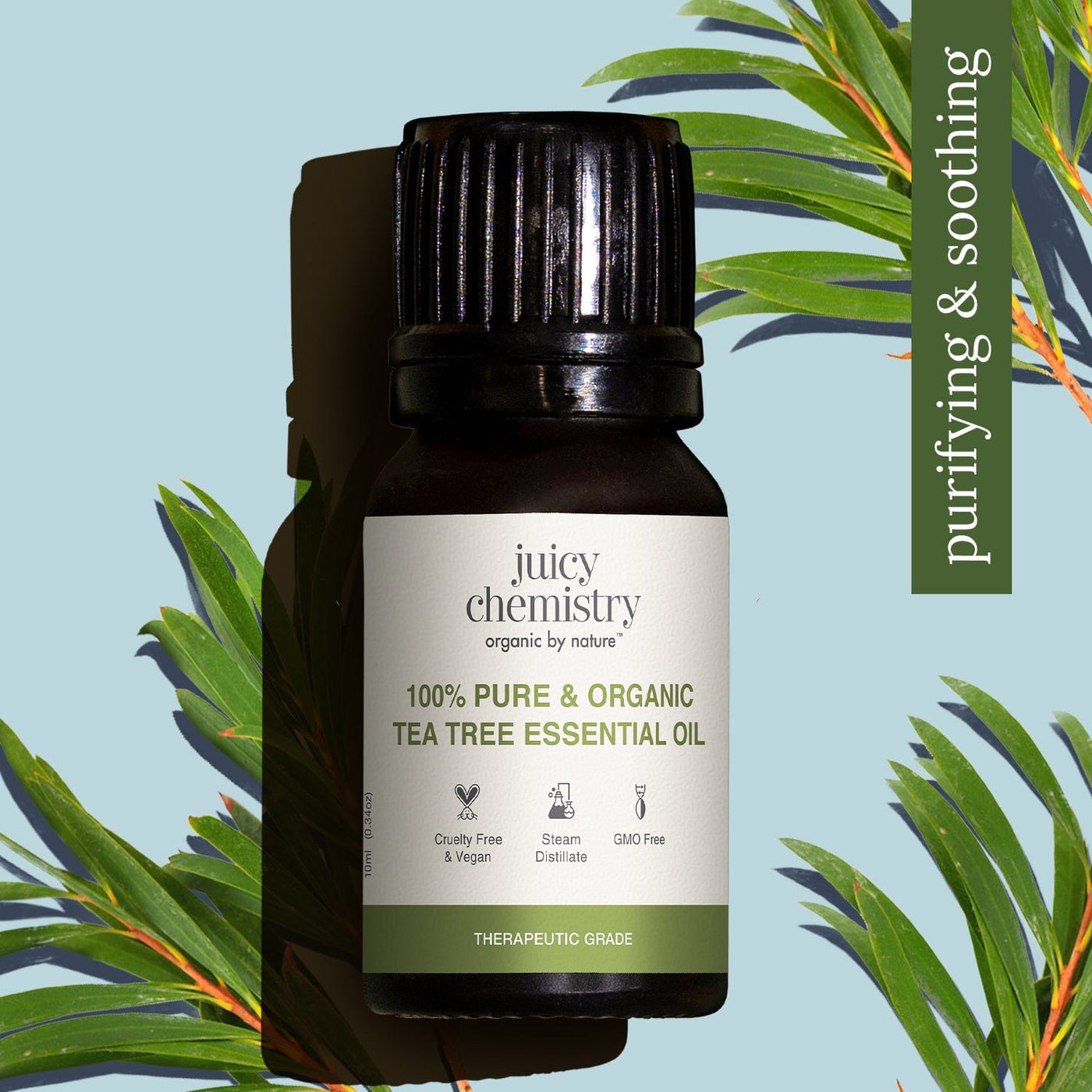 100% Pure & Organic Tea Tree Essential Oil