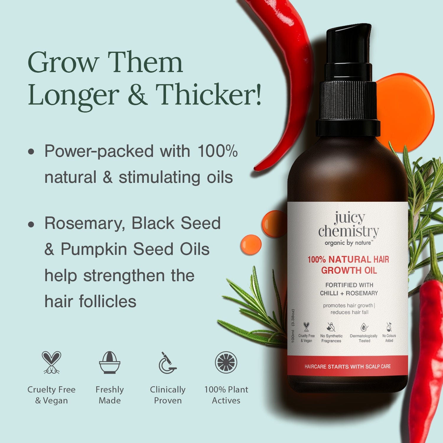 Chilli, Horsetail & Black Seed Hair Oil...