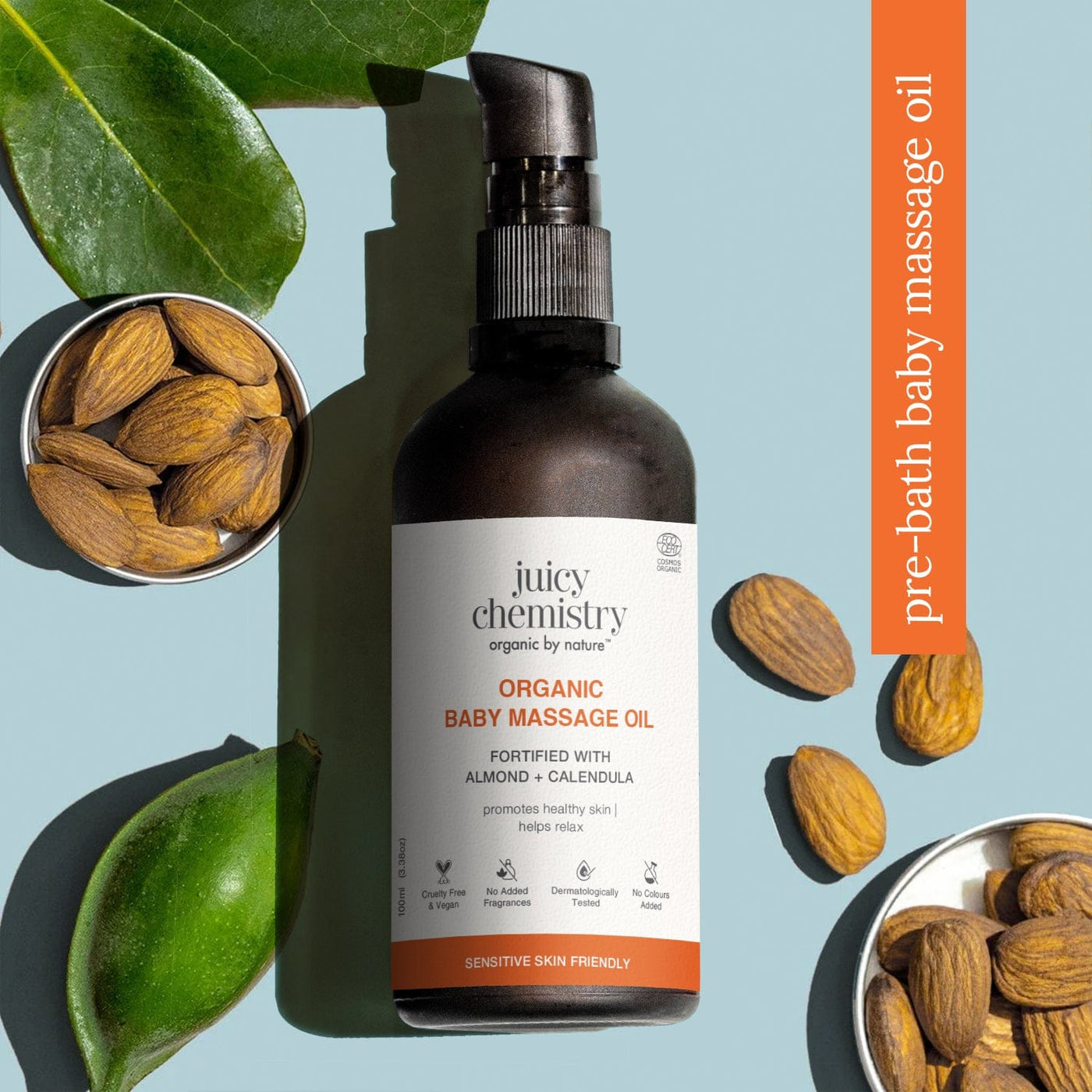 Almond, Calendula & Vitamin E Organic Baby Massage Oil