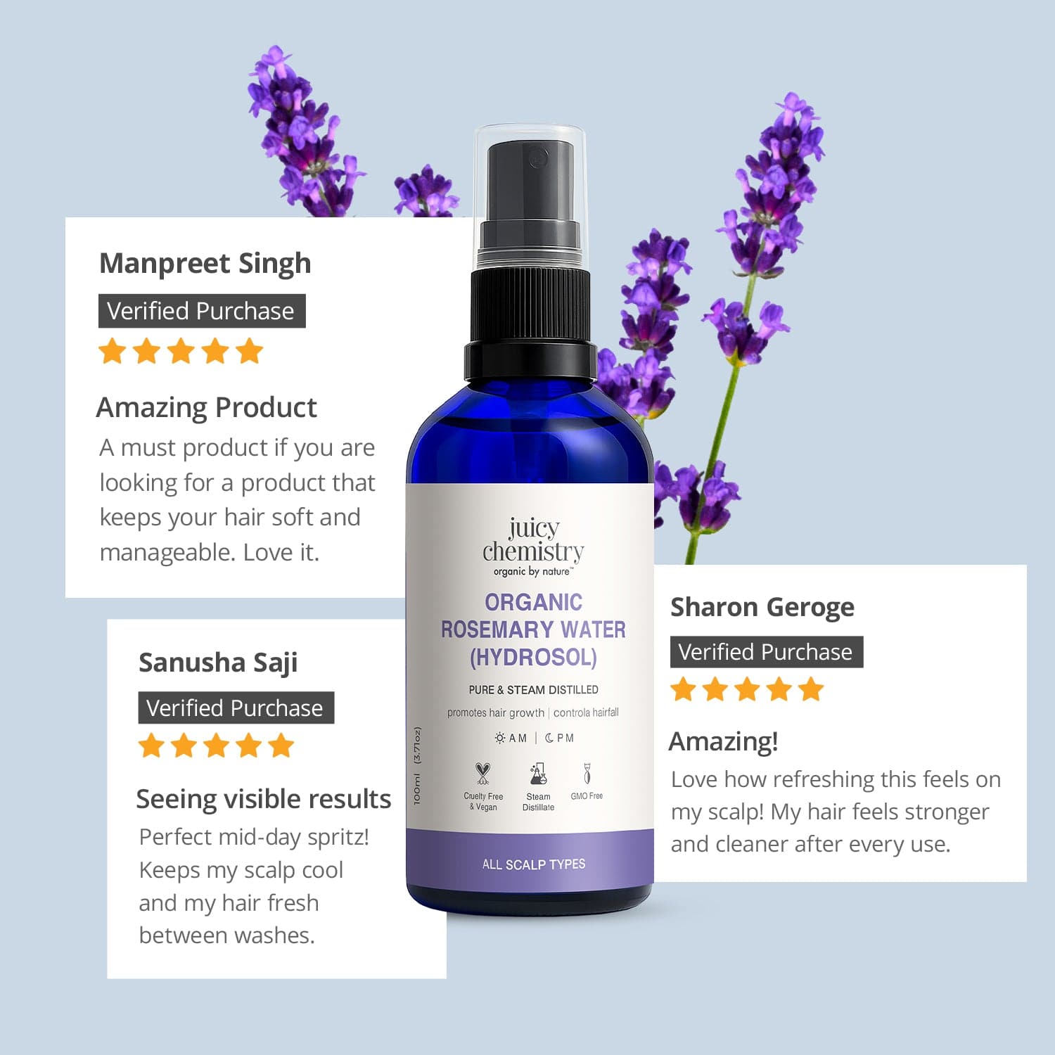 Organic Rosemary Water (Hydrosol)