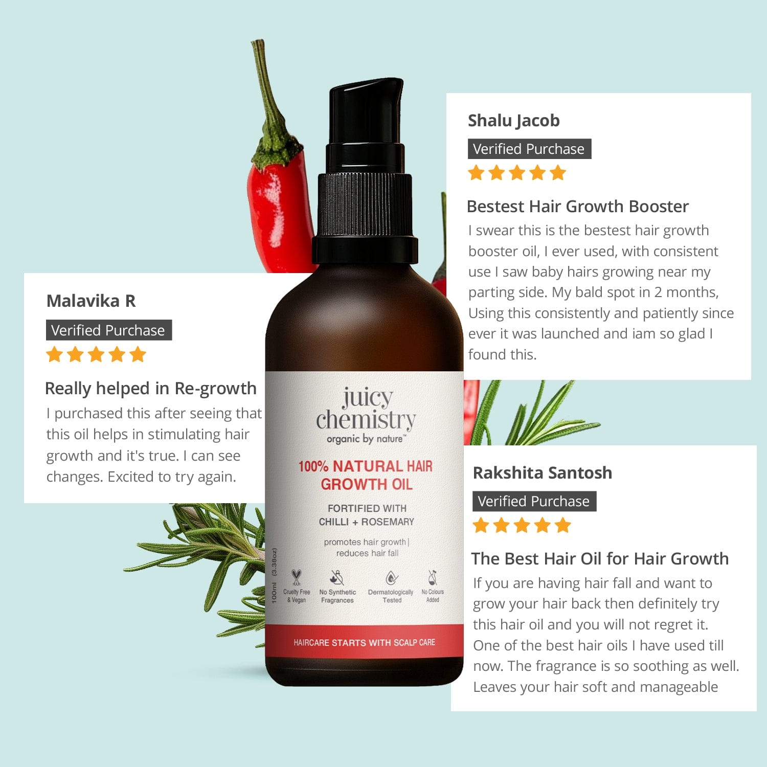 Chilli, Horsetail & Black Seed Hair Oil...