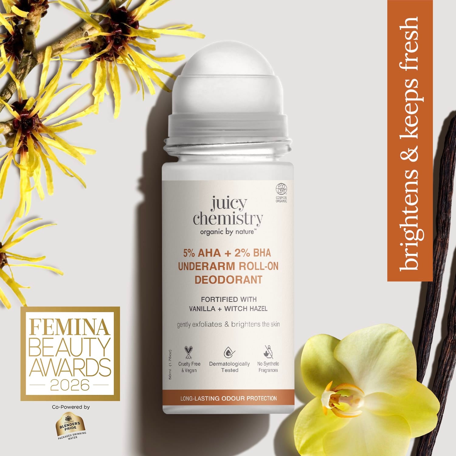 5% AHA + 2% BHA Underarm Roll-on Deodorant