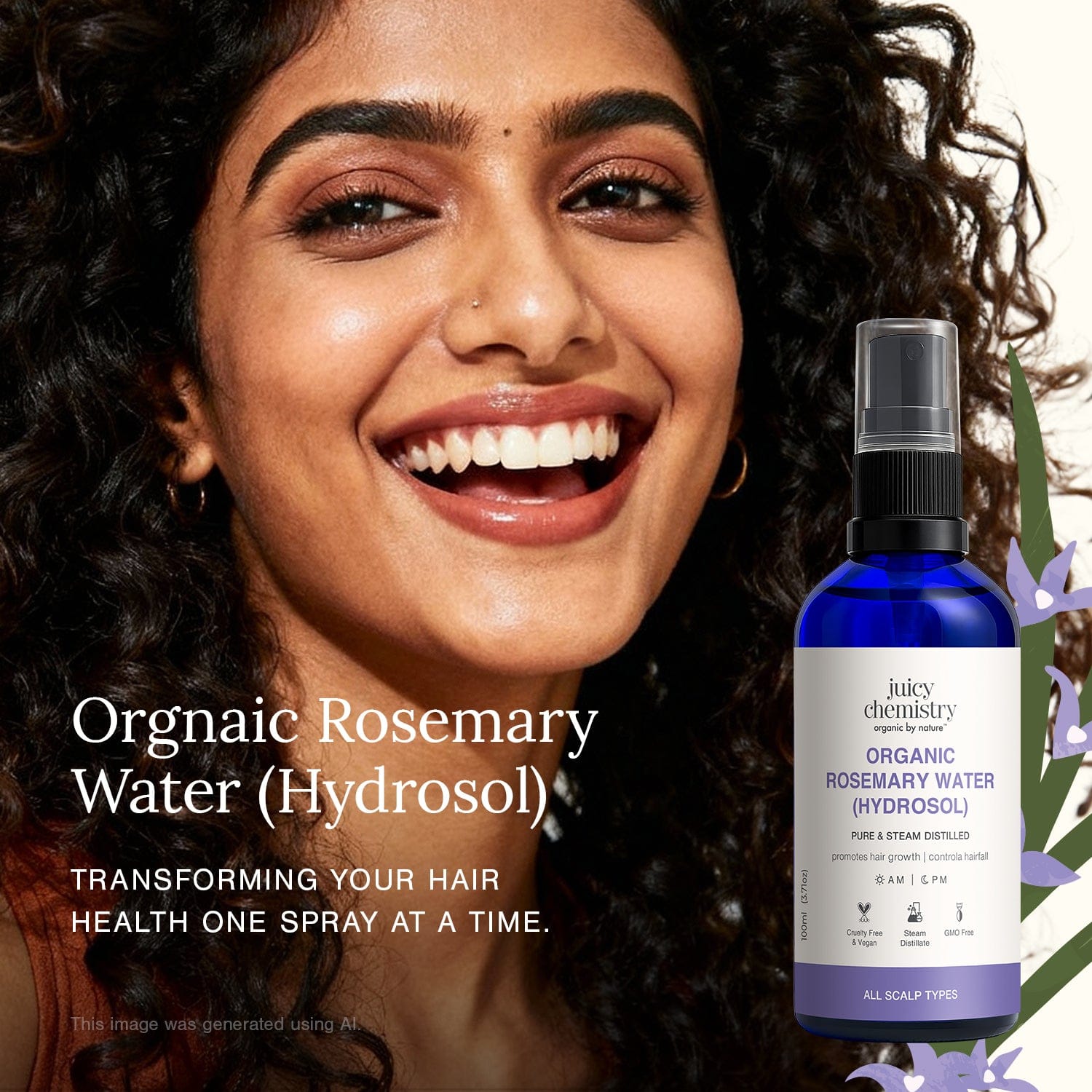 Organic Rosemary Water (Hydrosol)
