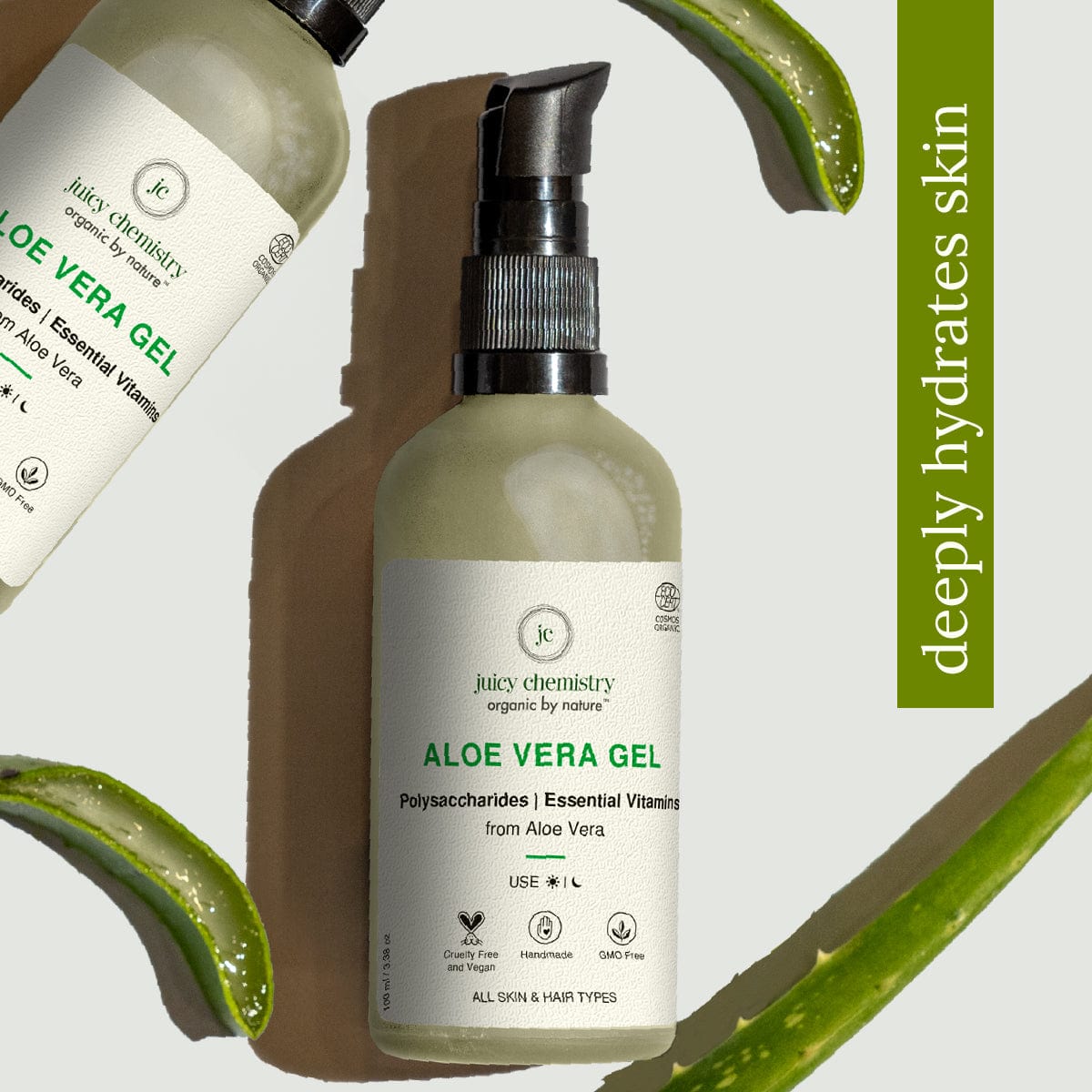 sø absurd mikroskopisk 100% Pure Natural Aloe Vera Gel for Face Skin, Hair and Scalp