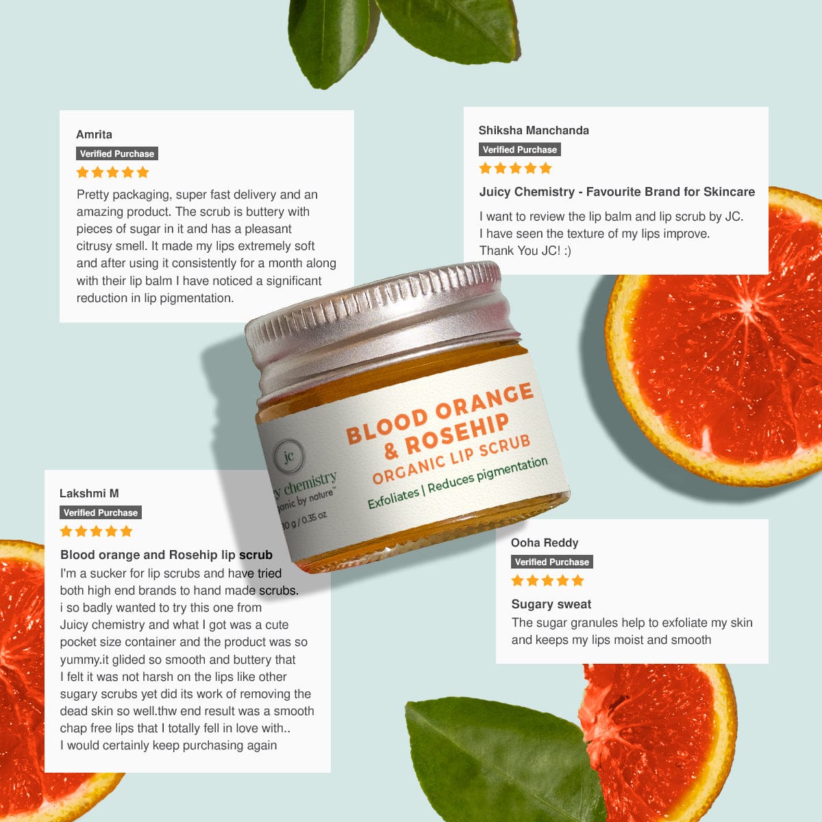 Blood Orange and Rosehip Organic Lip Scrub - Reviews