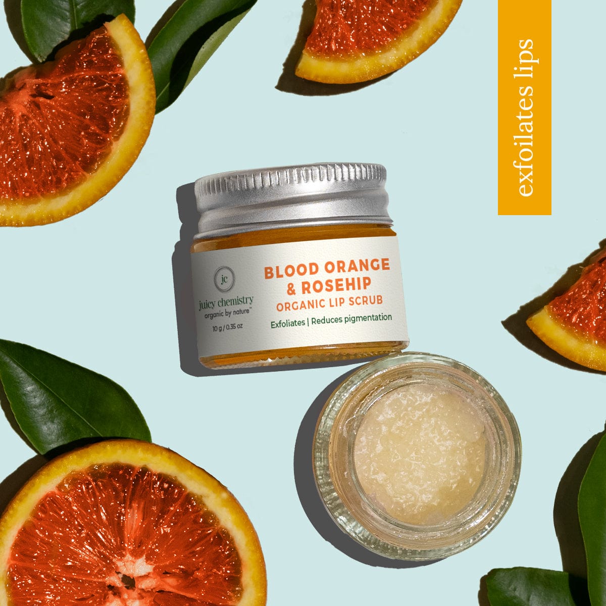 Blood Orange and Rosehip Organic Lip Scrub