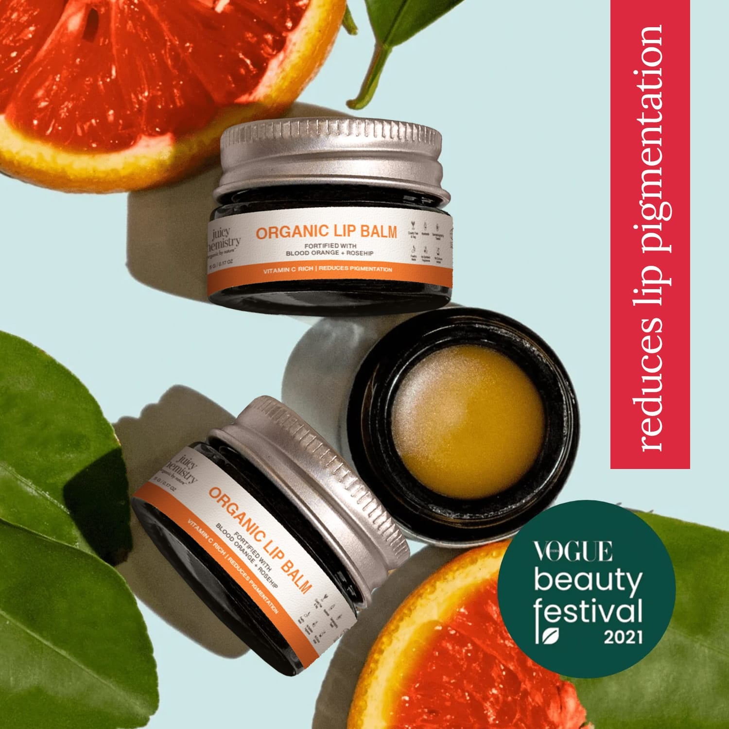 Organic Lip Balm Fortified with Blood Orange + Rosehip
