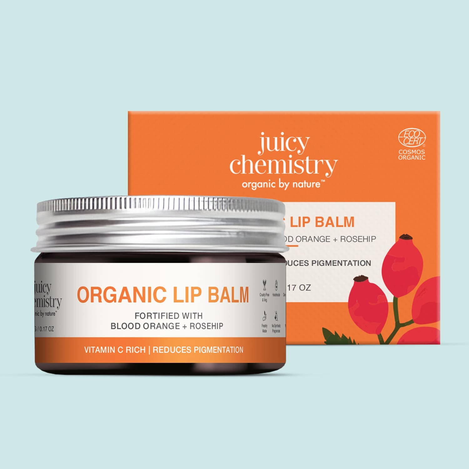 Organic Lip Balm Fortified with Blood Orange + Rosehip
