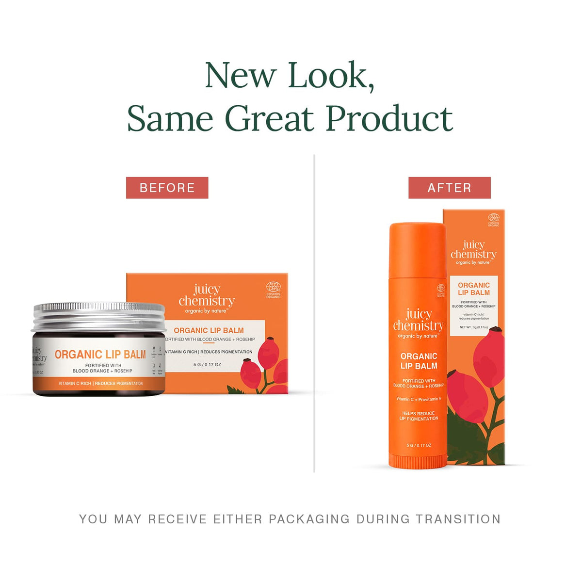 Organic Lip Balm Fortified with Blood Orange + Rosehip
