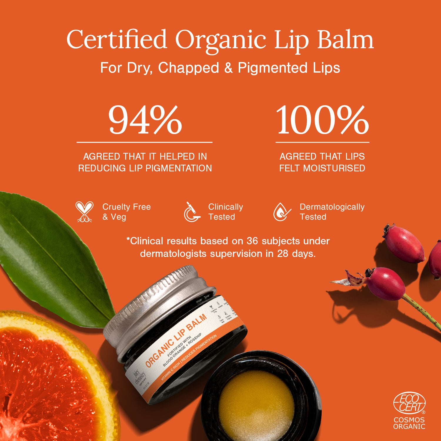 Blood Orange and Rosehip Lip Balm