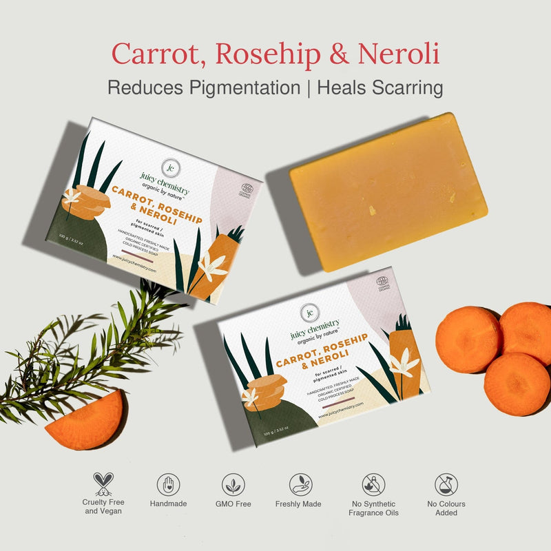 Carrot Rosehip Neroli Organic Soap Combo