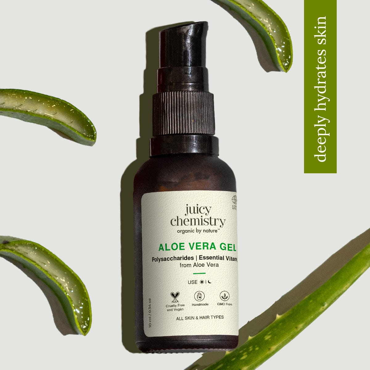 Certified Organic Aloe Vera Gel for Skin and Hair - Product Image