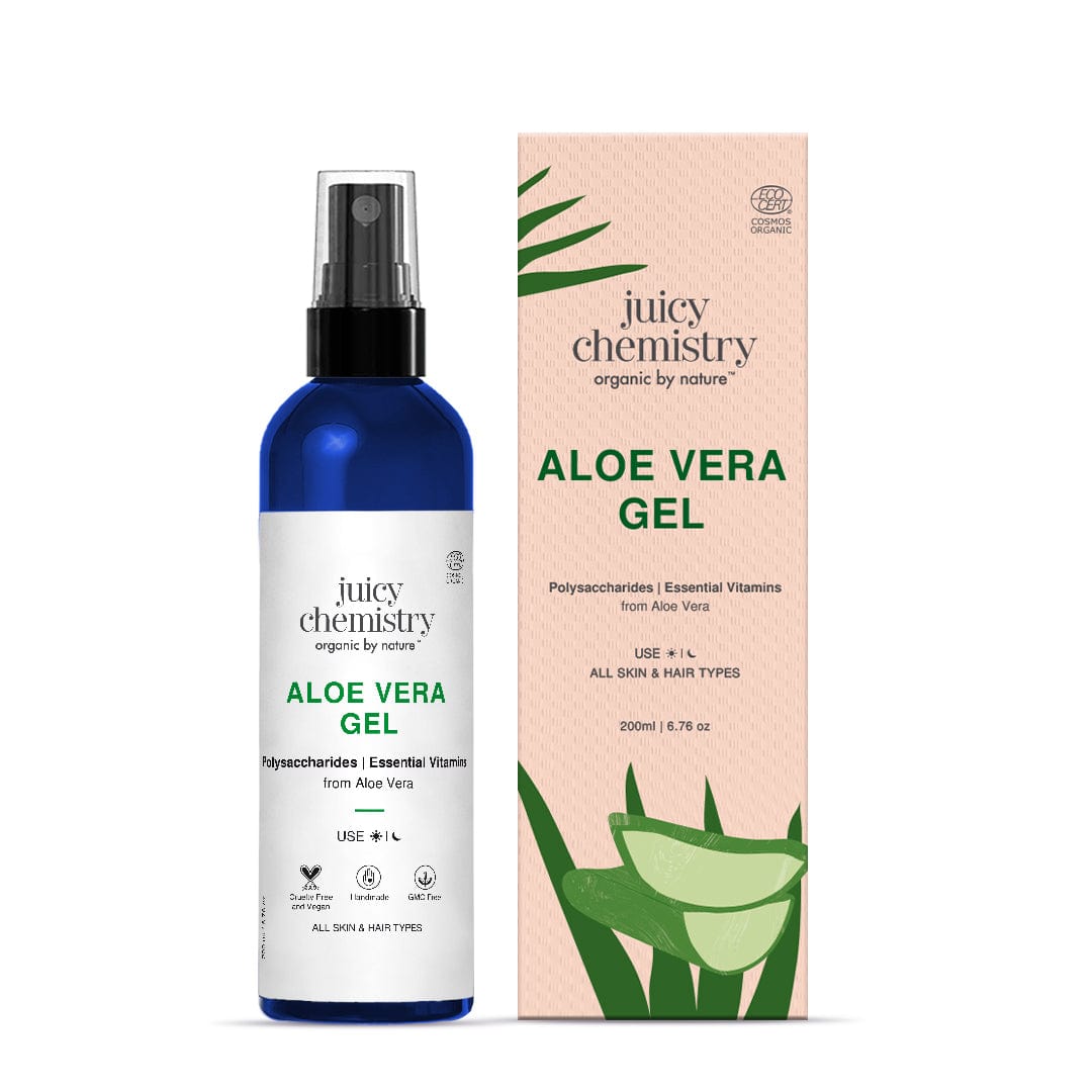 Certified Organic Aloe Vera Gel for Skin and Hair - Product New 200 ML Box Container