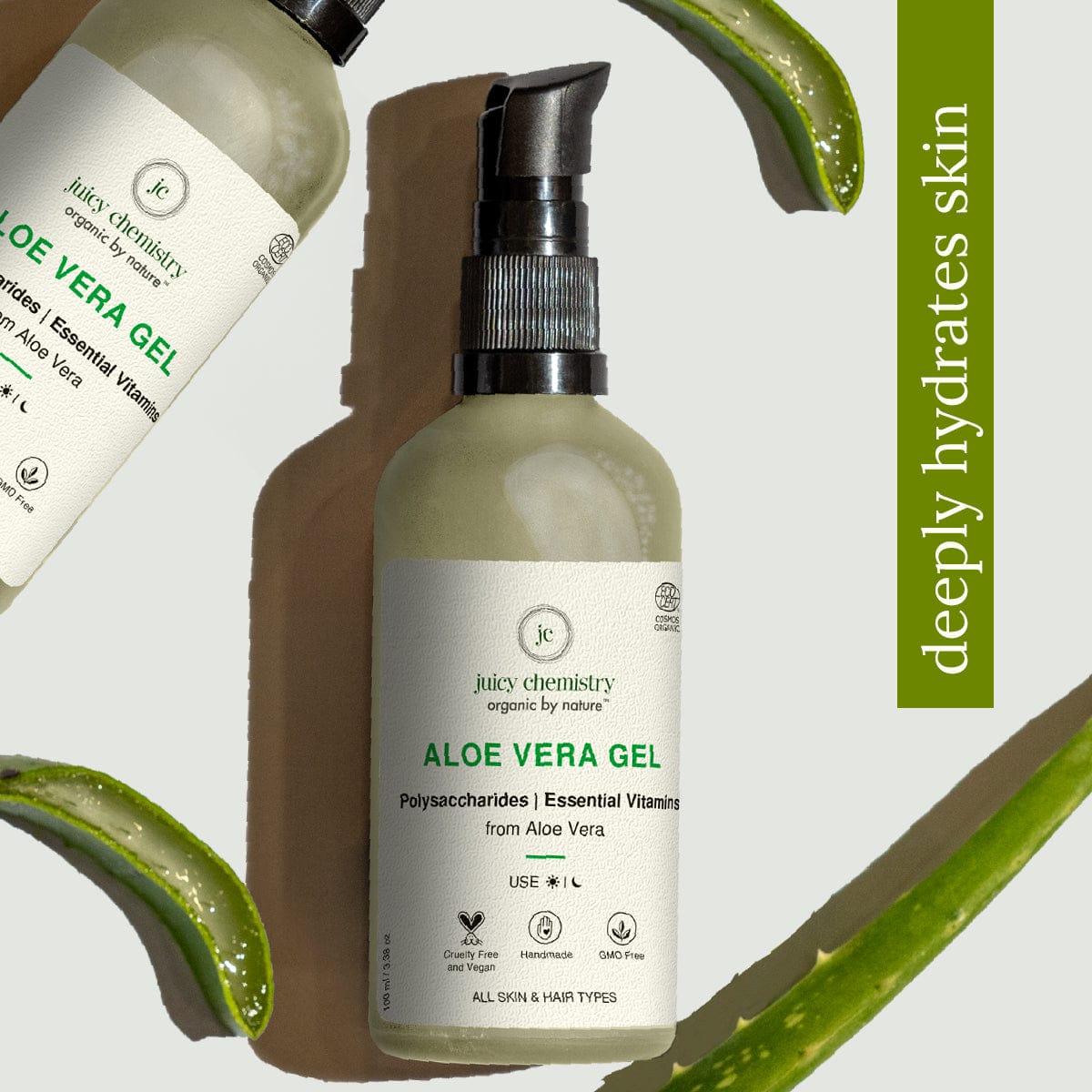 Certified Organic Aloe Vera Gel for Skin and Hair