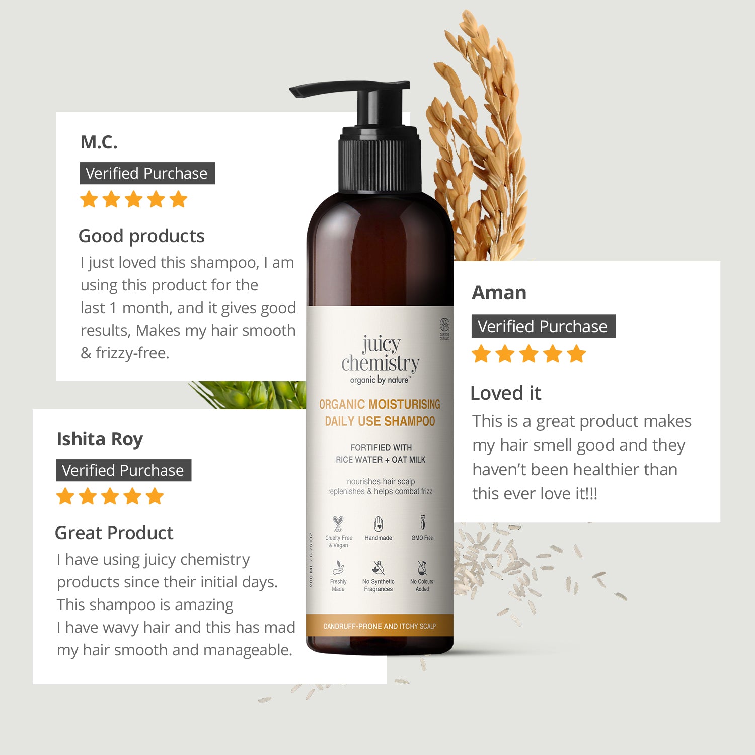 Certified Organic Moisturising Daily Use Shampoo