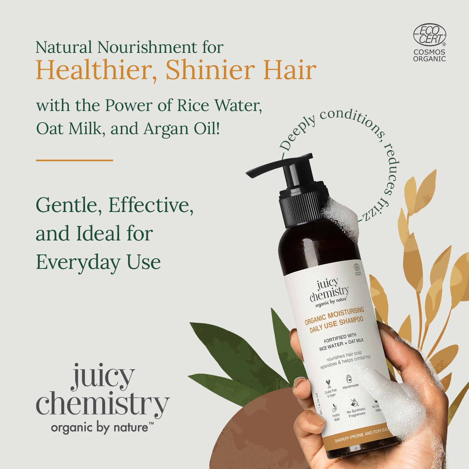 Certified Organic Moisturising Daily Use Shampoo