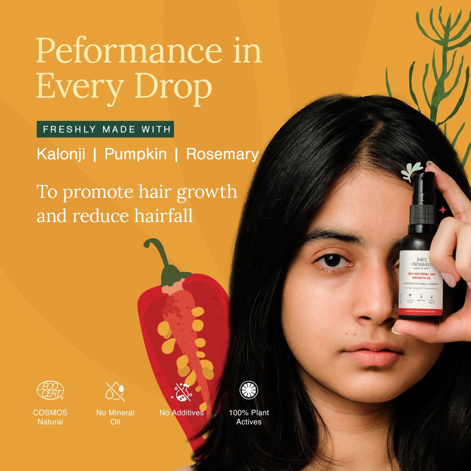 Chilli, Horsetail and Black Seed Hair Oil