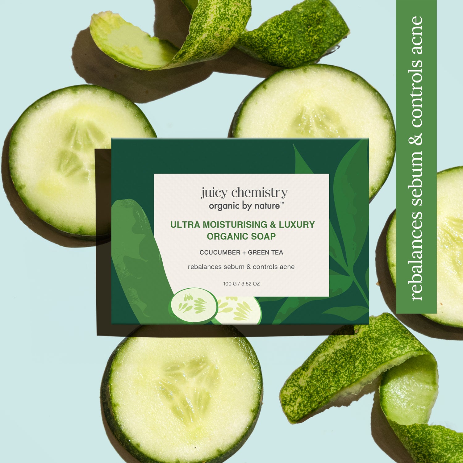 Ultra Moisturising & Luxury Soap Fortified with Cucumber + Green Tea