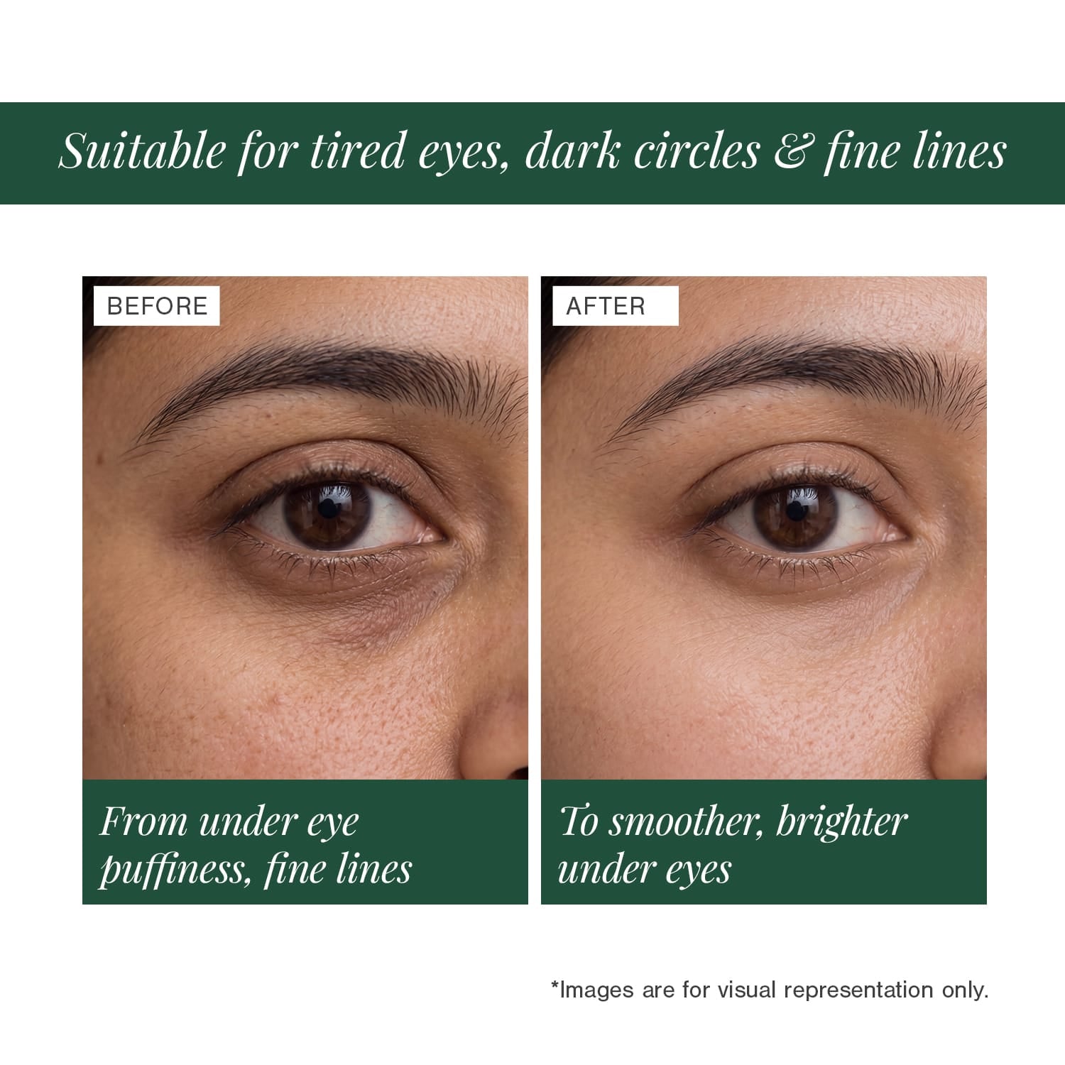 Organic Under Eye Repair Cream Fortified with Damask Rose + Coffee