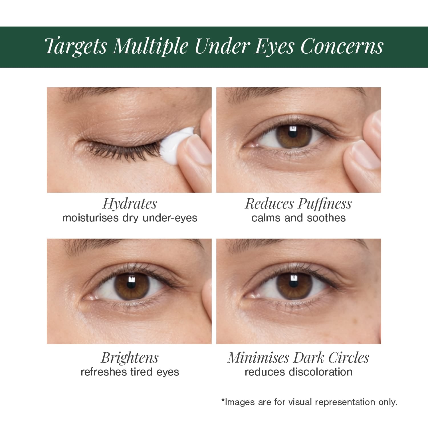 Organic Under Eye Repair Cream Fortified with Damask Rose + Coffee