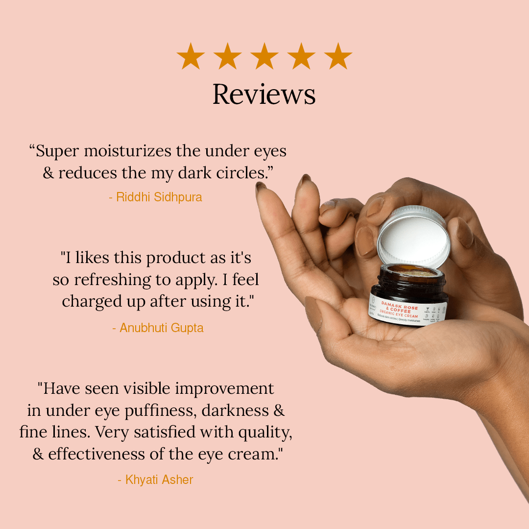 Damask Rose and Coffee Organic Under Eye Cream - Customer Review