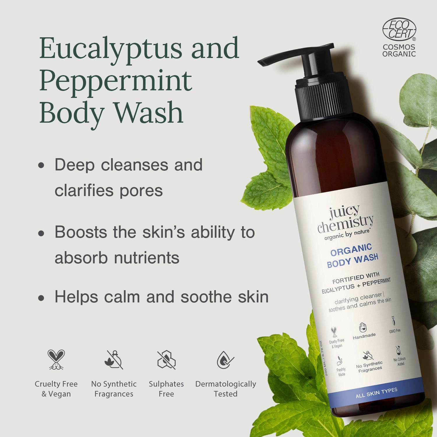 Eucalyptus and Peppermint Body Wash (Pack of 1)