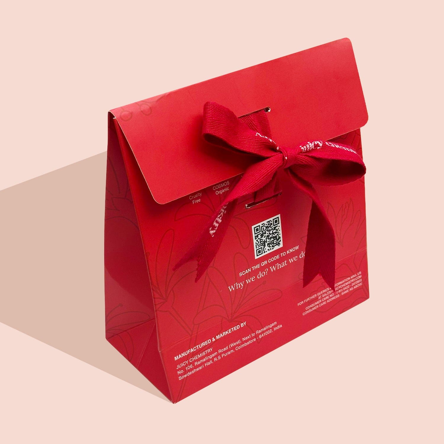 Raksha Bandhan Festive Organic Luxurious Gift Bag - Red