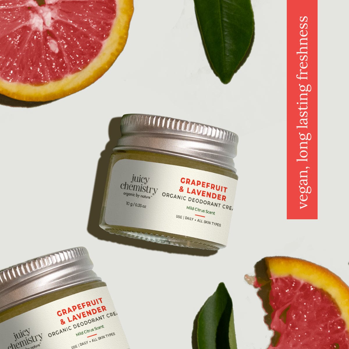 Grapefruit and Lavender Organic Deodorant Cream - Product Image