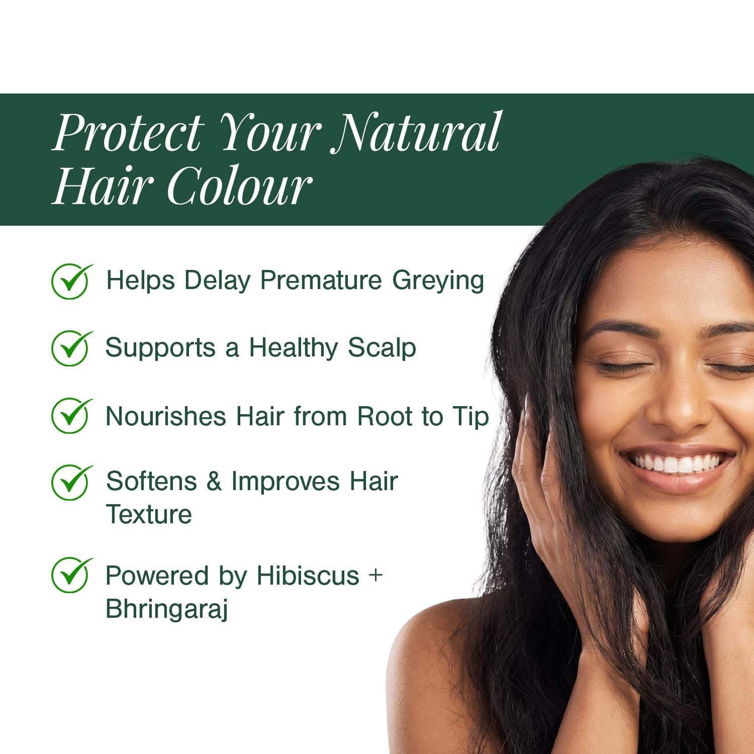 Hair Oil for Premature Greying Fortified with Hibiscus + Bhringaraj