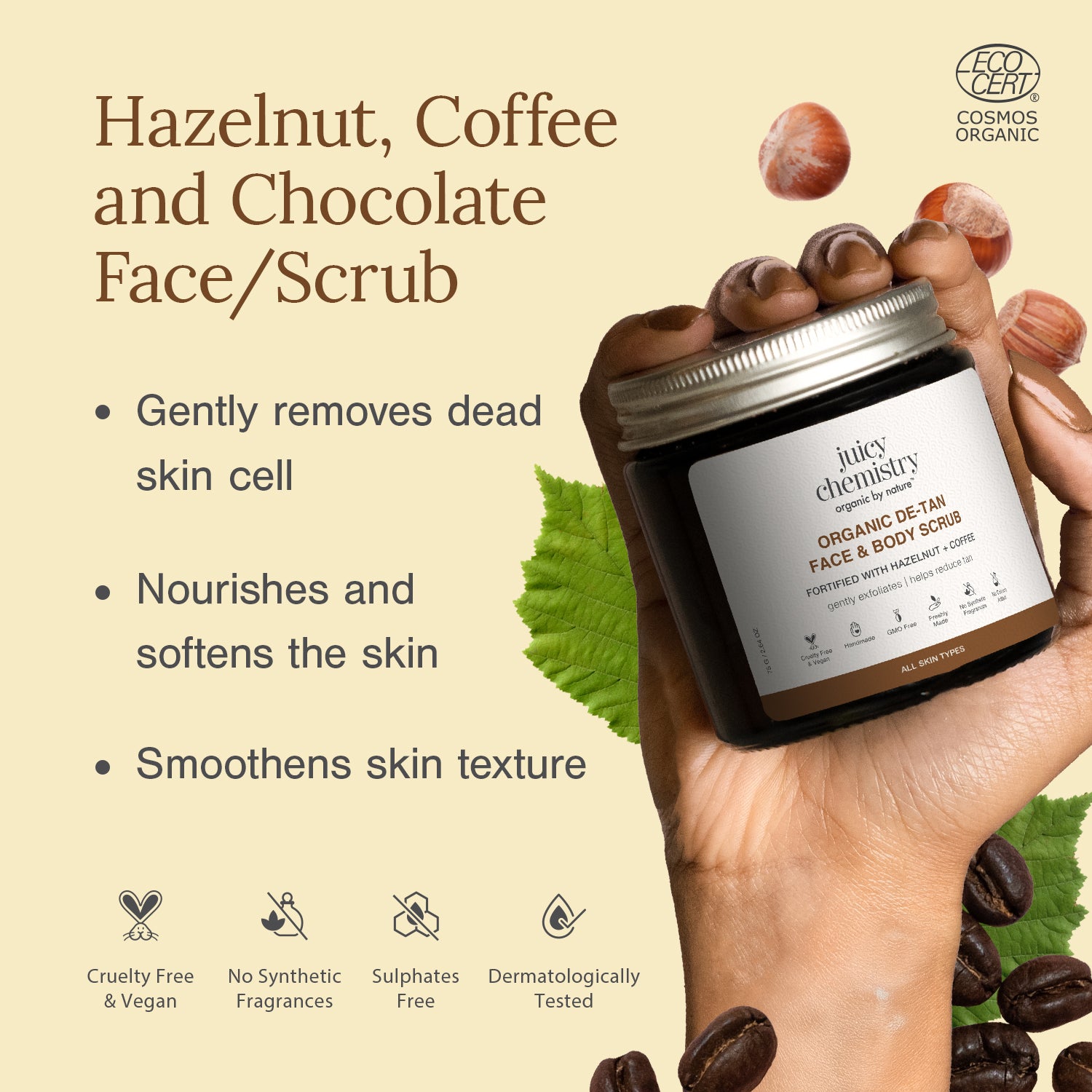 Hazelnut, Coffee and Chocolate Scrub/Mask