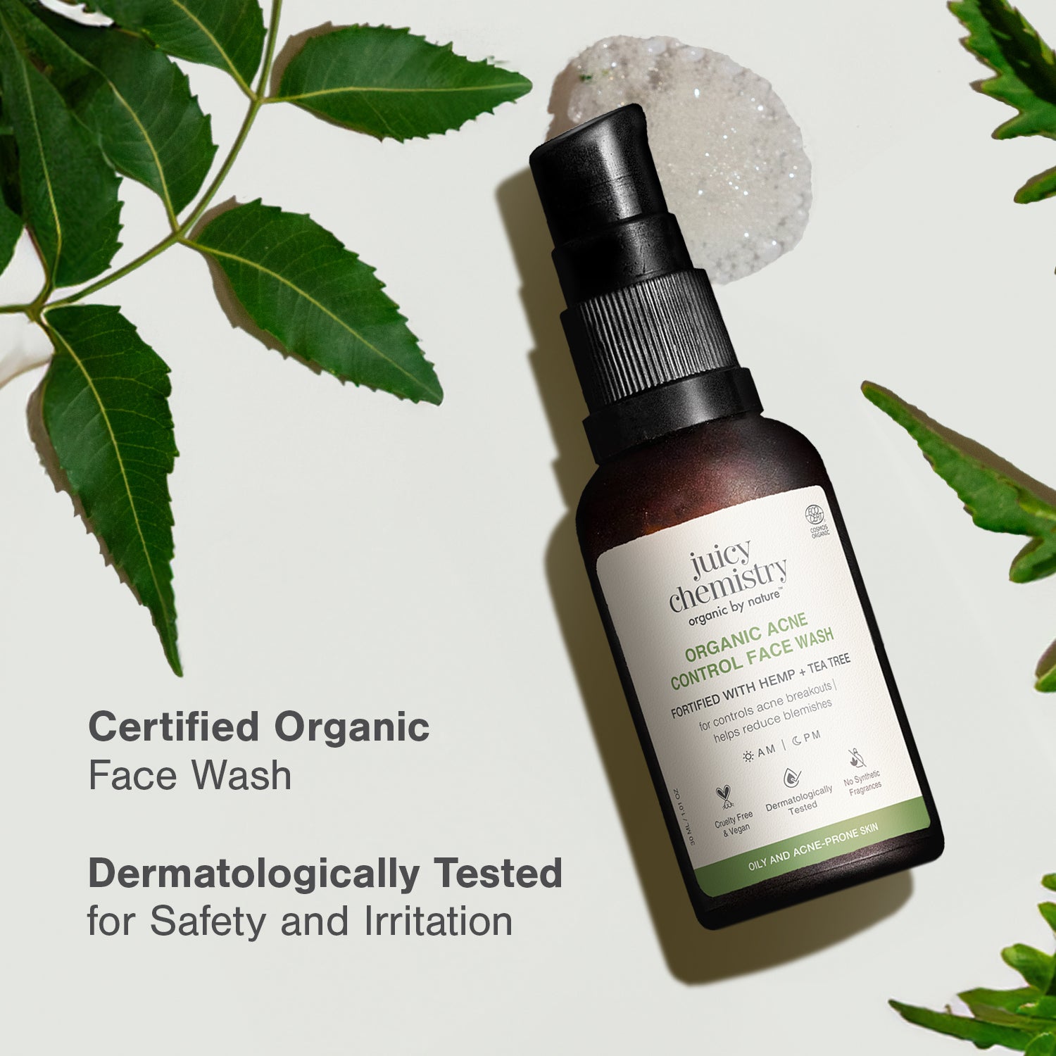 Hemp, Tea Tree and Neem Face Wash..