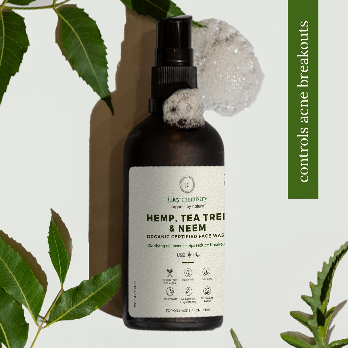 Hemp, Tea Tree and Neem Organic Face Wash