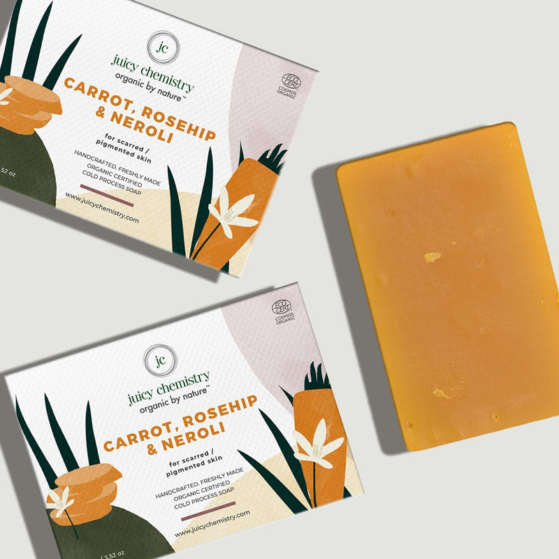 Carrot, Rosehip & Neroli Organic Soap (Pack of 3)