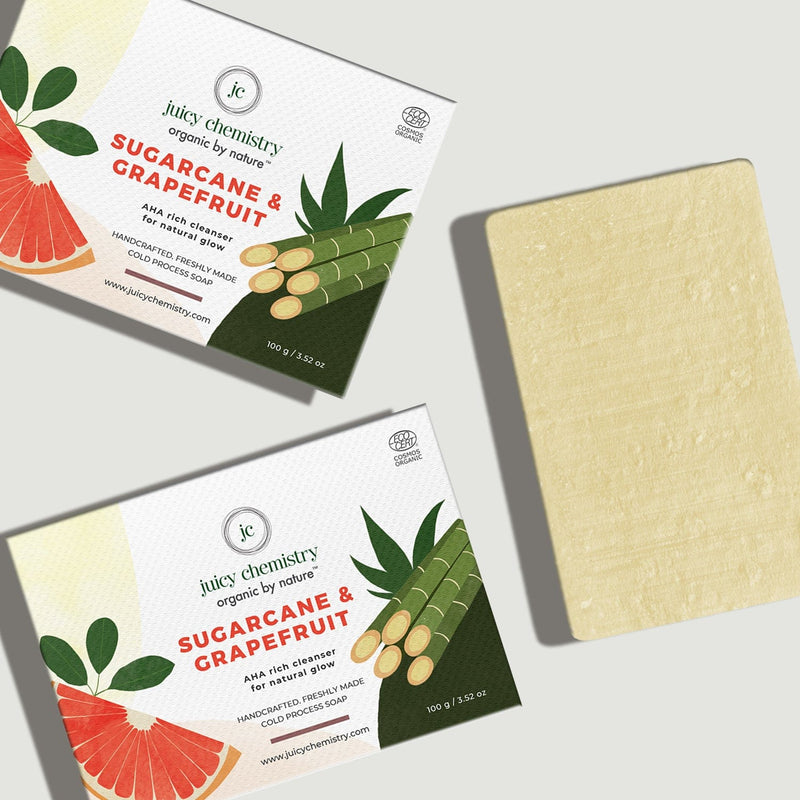 Sugarcane Grapefruit Organic Soap Combo 1