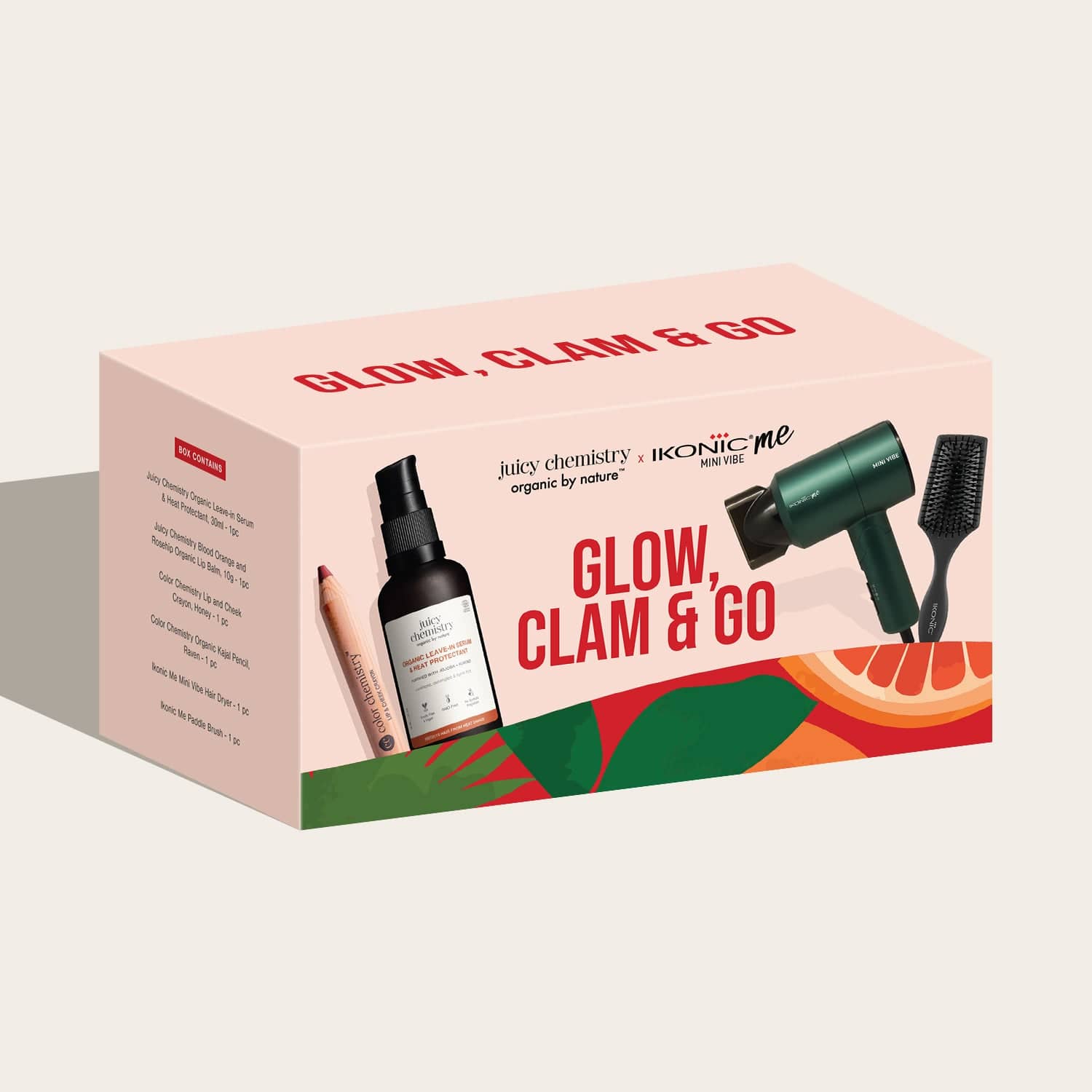 Juicy Chemistry x Ikonic Glow, Clam & Go Wedding Blowout & Beauty Gift Box 1