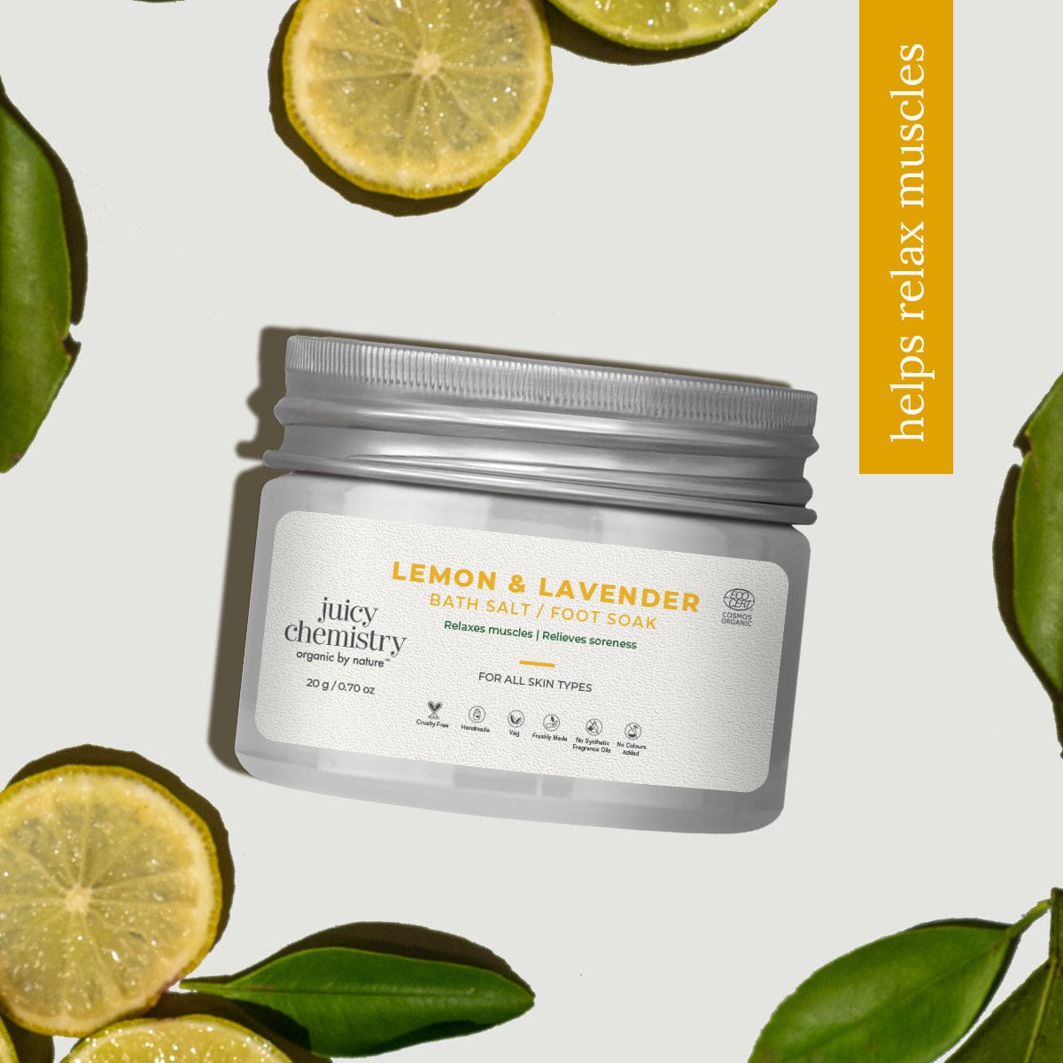 Lemon Lavender Organic Bath Salt Foot Soak - Product Image