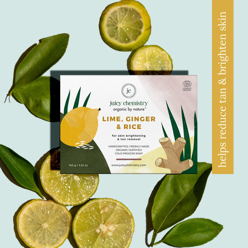 Lime Ginger Rice Organic Face Body Soap