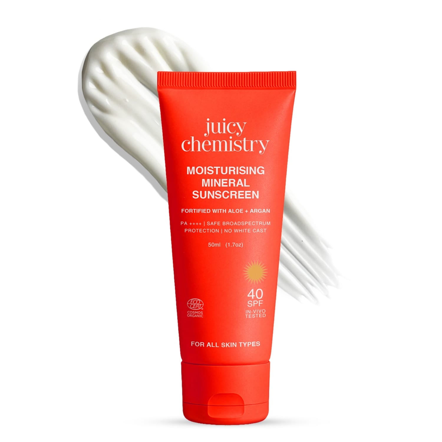 Moisturising Mineral Sunscreen" to "Mineral Sunscreen SPF 40 — Certified Organic