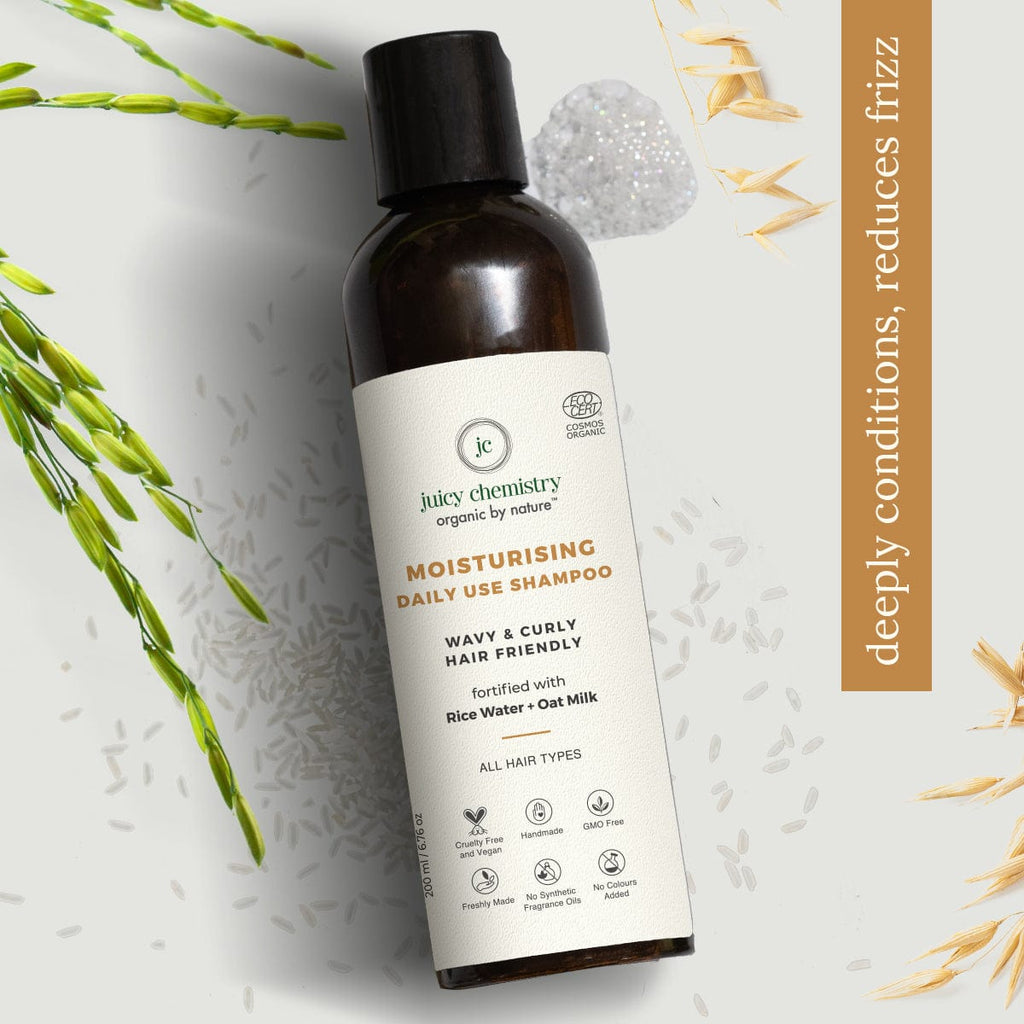 Organic Moisturising Daily Use Shampoo for Dry, Frizzy & Wavy Hair