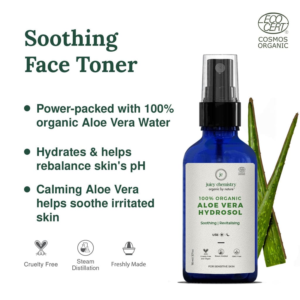 Organic Aloe Vera Hydrosol for Skin - Product Key Benefits