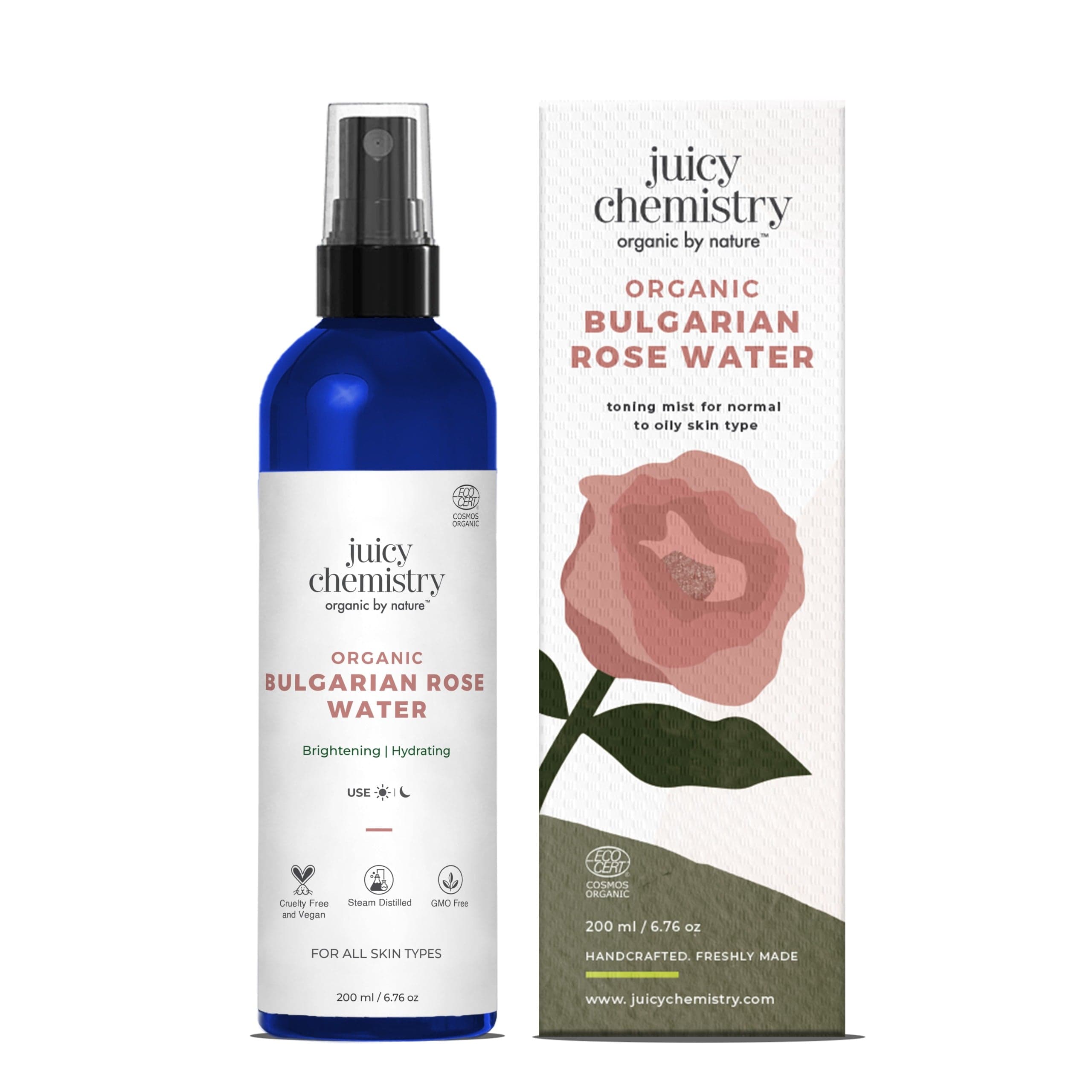 Organic Bulgarian Rose Water (Gulab Jal) Toner - Product Packaging